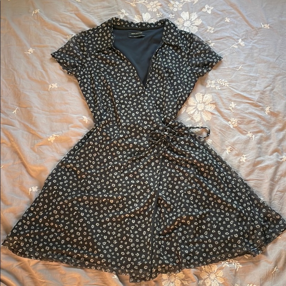 Urban Outfitters Collared Wrap Mini Dress